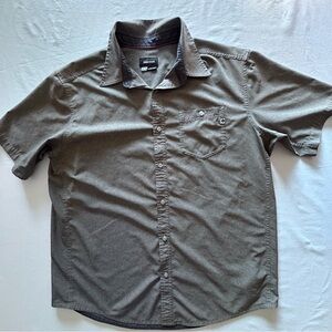 Marmot Mens XL Short Sleeve Button Shirt Hiking Outdoor Lightweight Gray